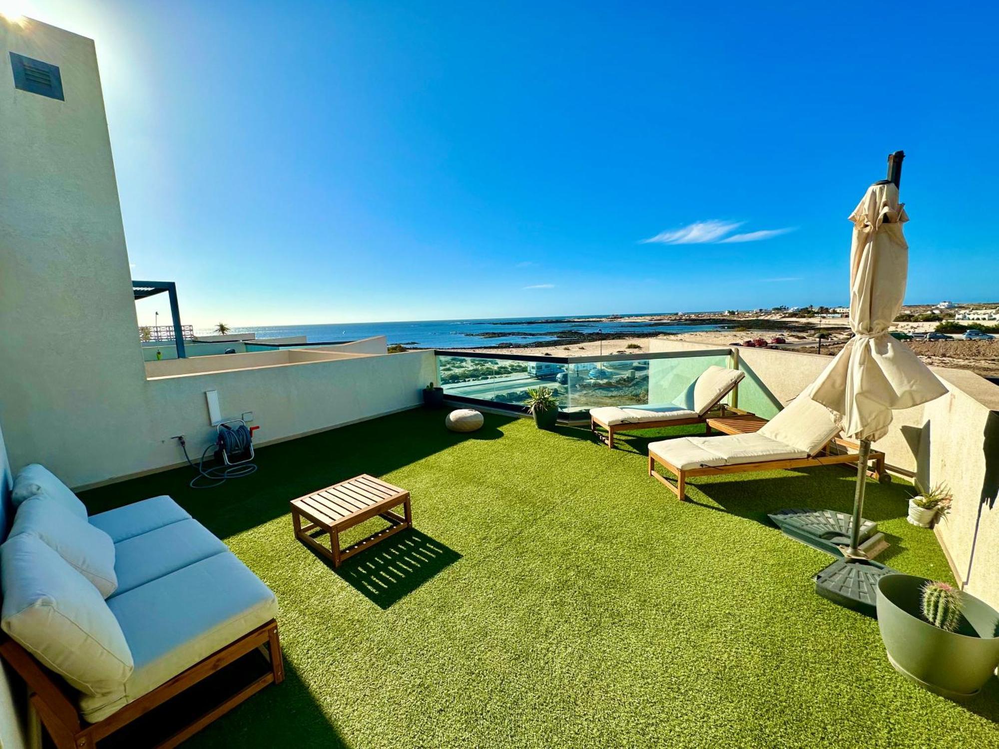 Apartamento Villa Bruno Con Vistas Al Mar, Primera Linea De Playa El Cotillo  Bagian luar foto